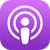 Icon representing the Apple podcast app