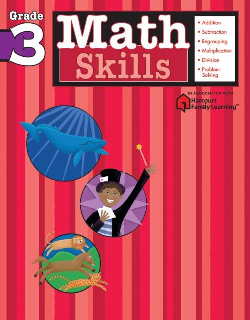Math Skills: Grade 3 (Flash Kids Harcourt Family Learning)